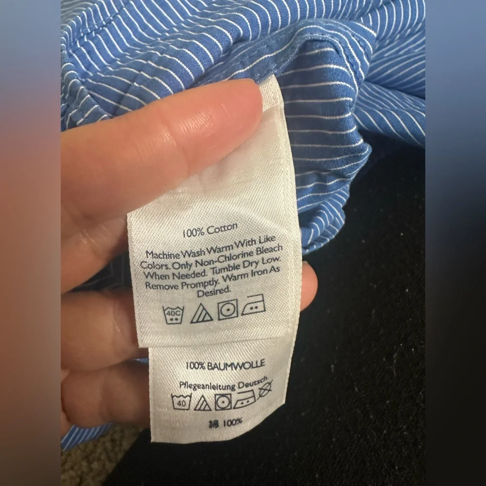 Eddie Bauer Shirt Mens XL Blue Long Sleeve Button Up - Picture 7 of 7